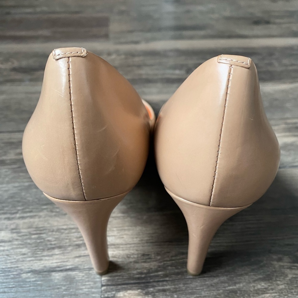 NEW Via Spiga Nude Beige Women’s leather Heels Size 5.5 - Picture 8 of 13